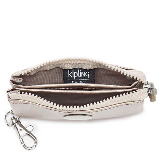 Kipling Creativity Mini Pouch Metallic Keychain Väska Beige | SE 1112RV